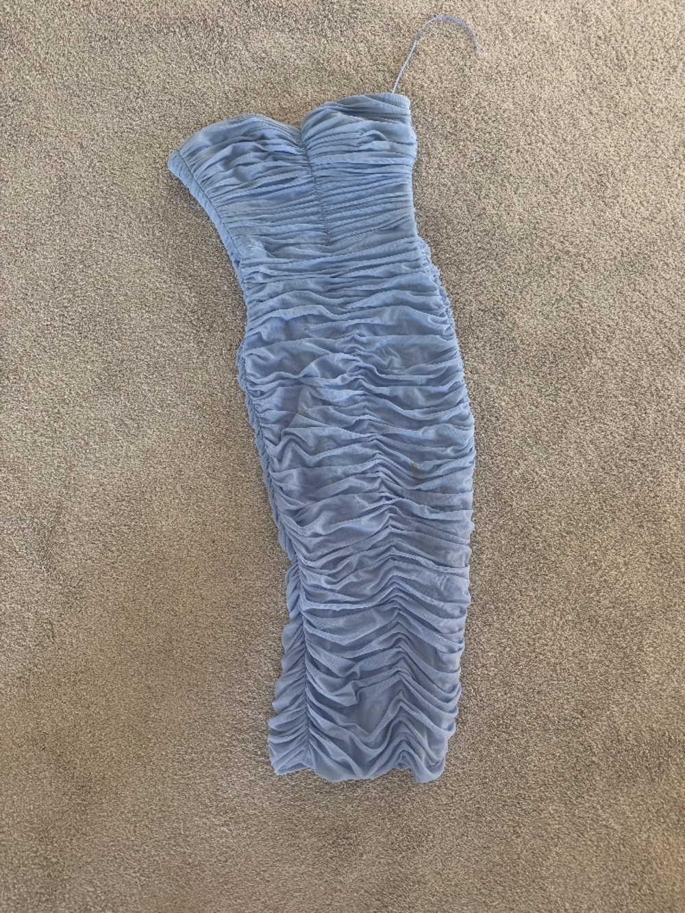 Dress The Population Heather Strapless Ruched Midi Dress